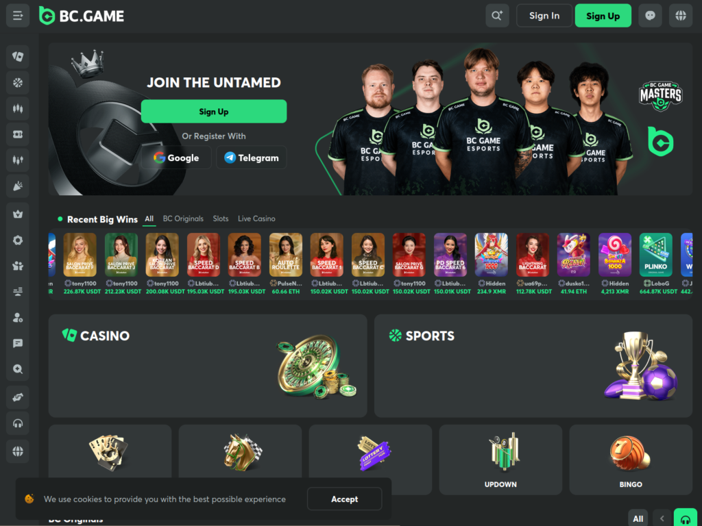BC.Game homepage