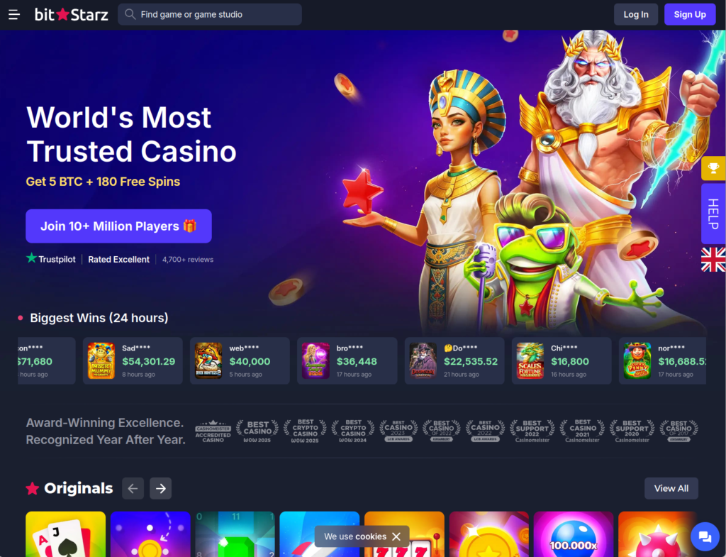 BitStarz homepage