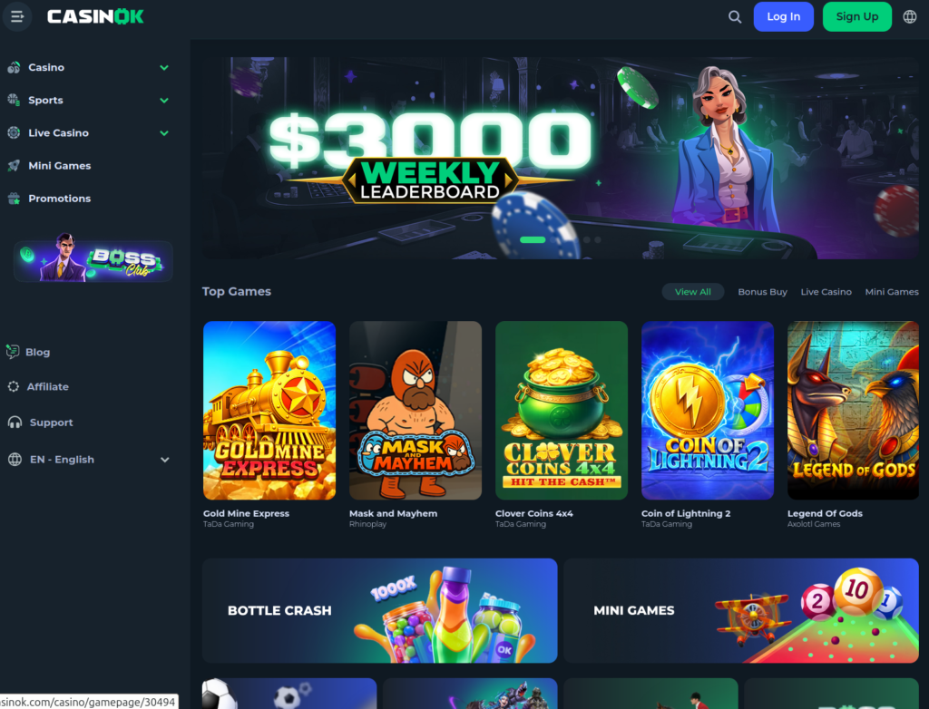 CasinOK homepage